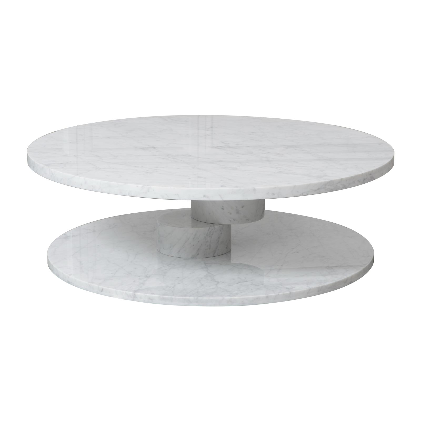 Domicile Round Broken Column Coffee Table - Marble