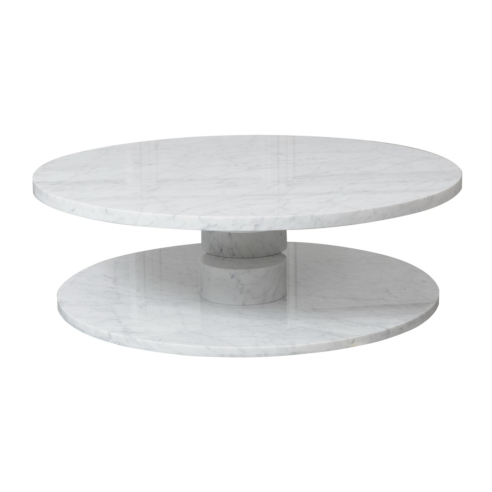 Domicile Round Broken Column Coffee Table - Marble