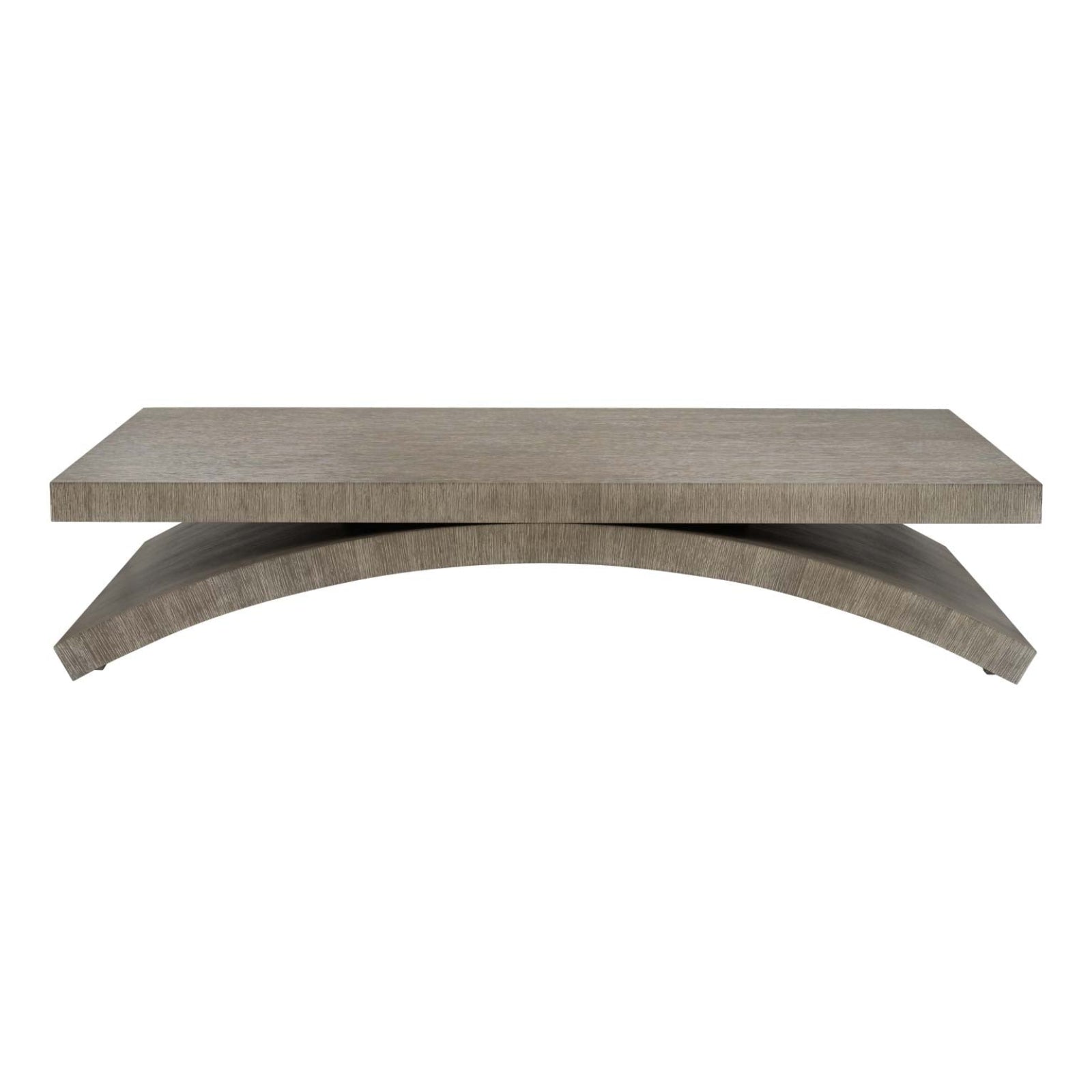 Rectangular coffee table with a textured surface on a white background