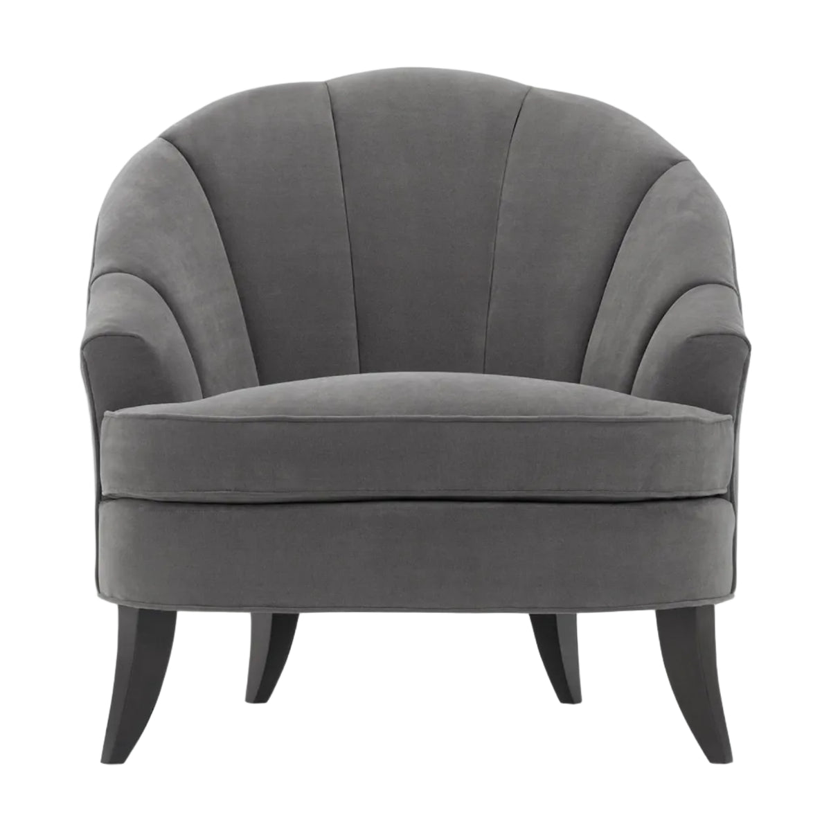 Gray armchair on a white background