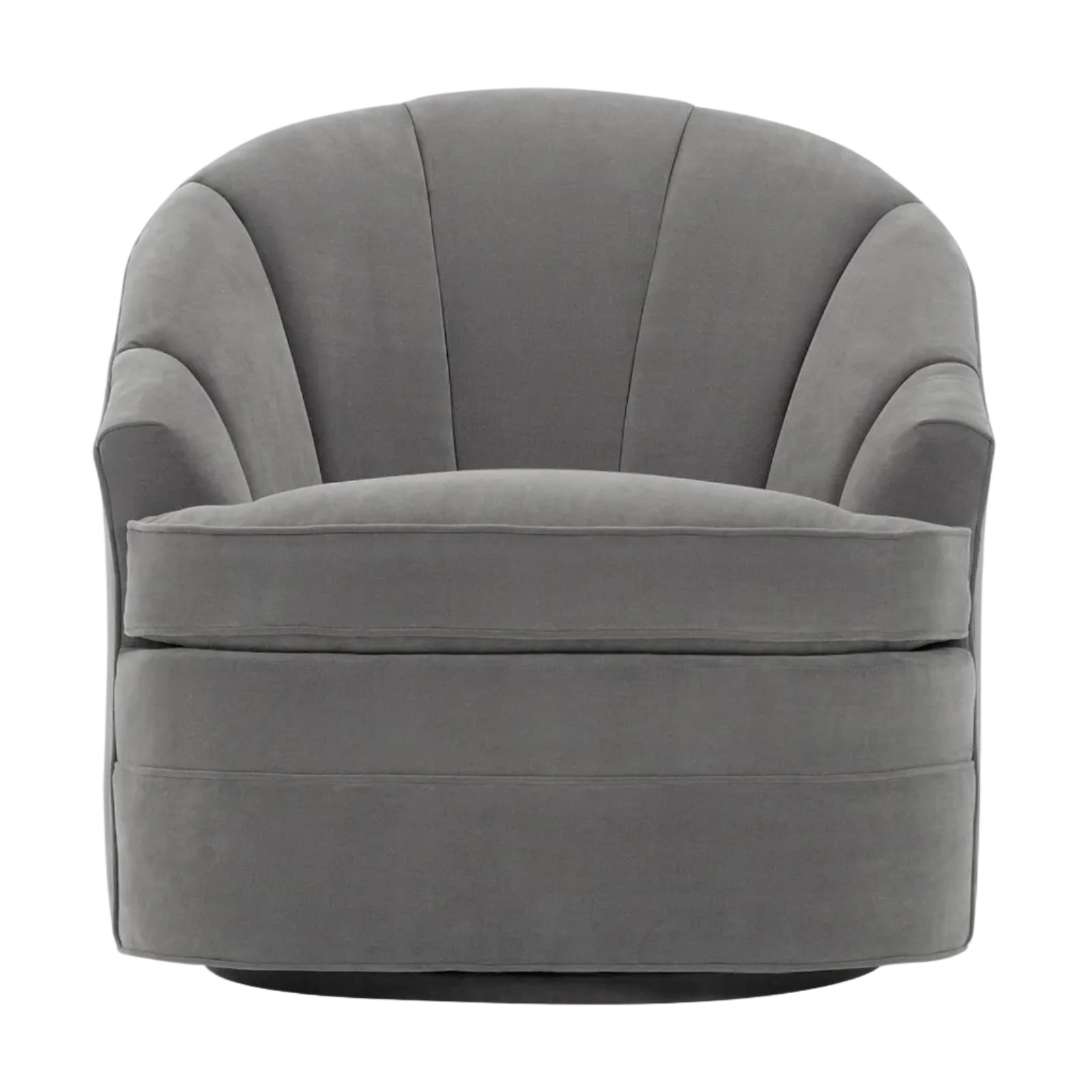 Gray swivel chair on a white background