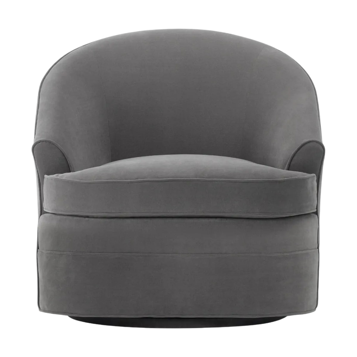 Gray swivel chair on a white background