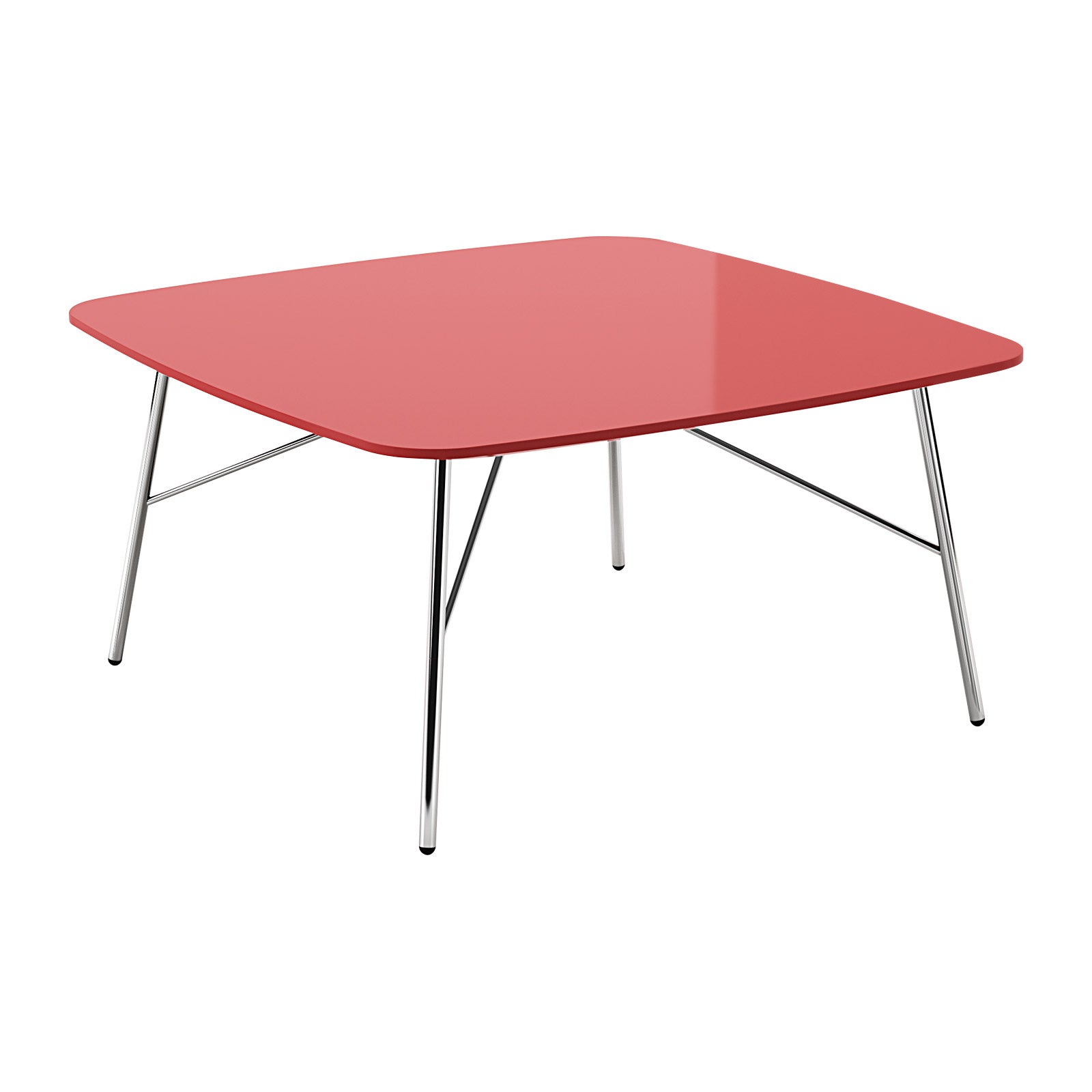 Bing Coffee Table Square Top Tubular Base