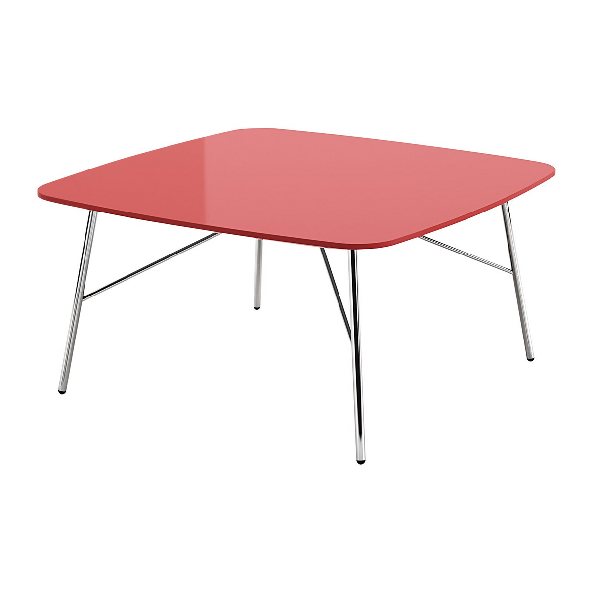 Bing Coffee Table Square Top Tubular Base