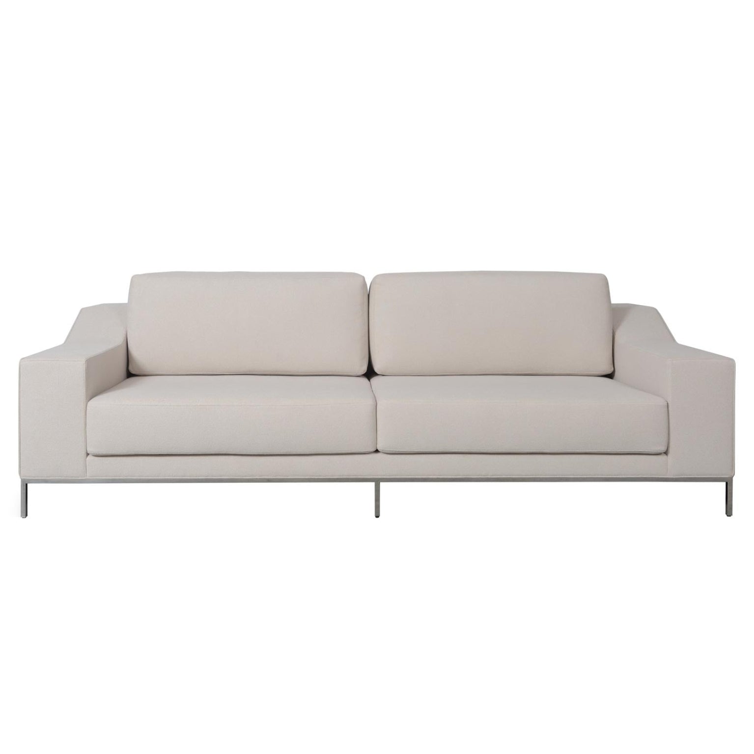 Beige sofa on a white background