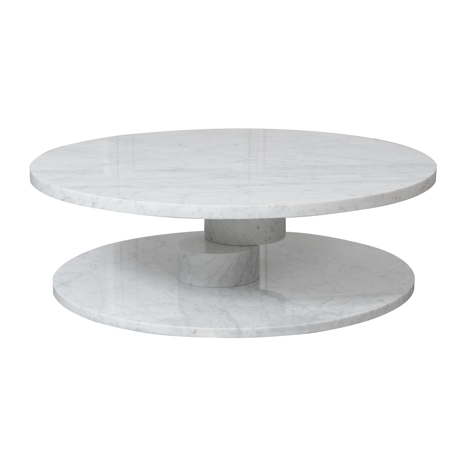 Domicile Round Broken Column Coffee Table - Marble