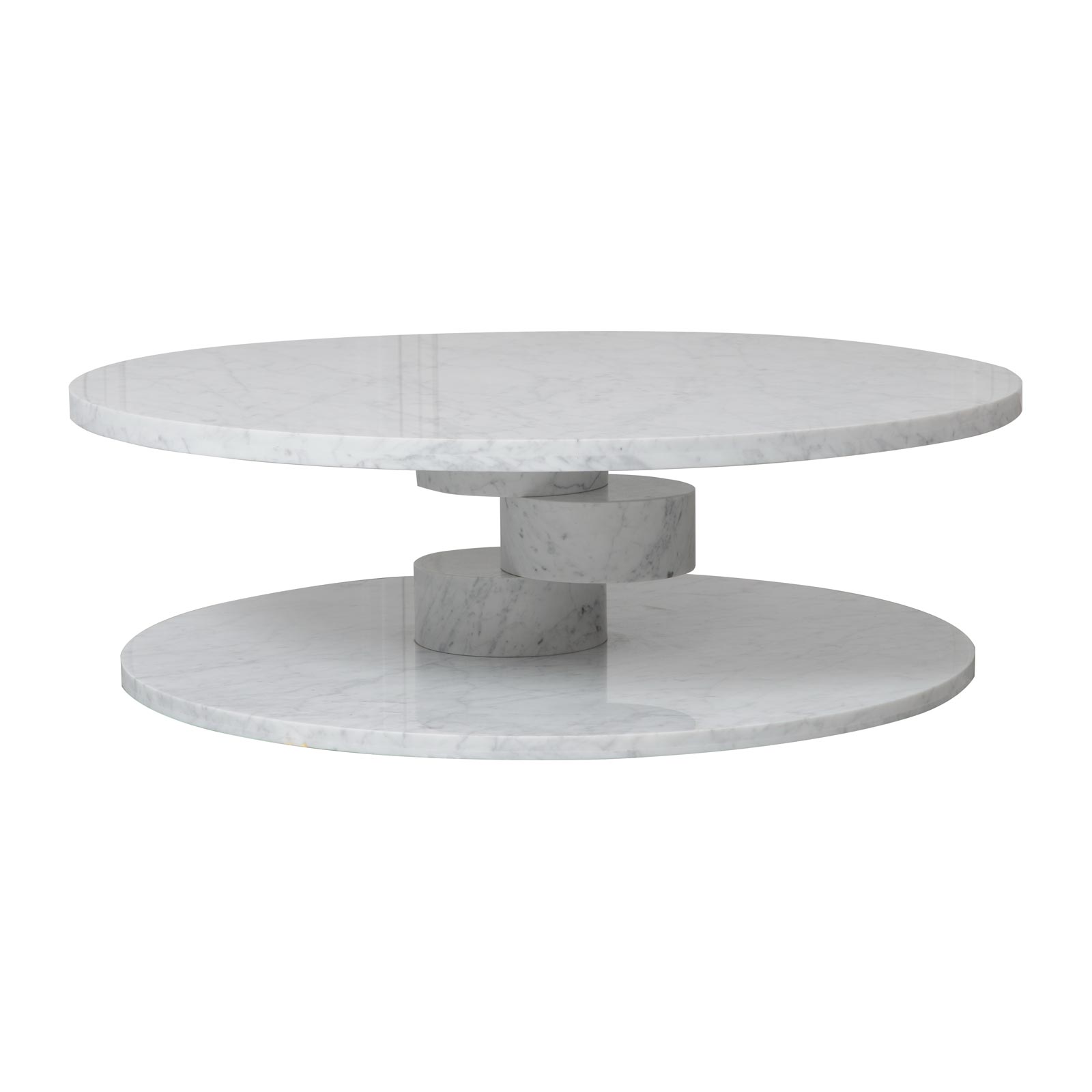 Domicile Round Broken Column Coffee Table - Marble