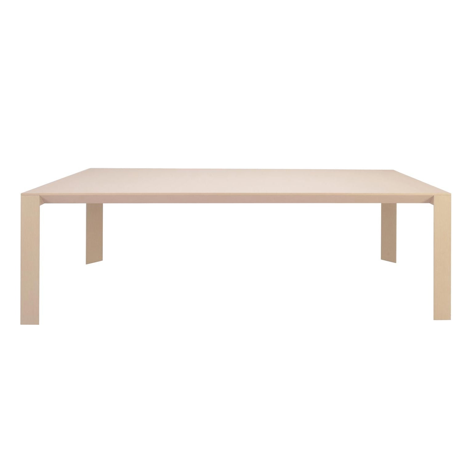 Beige rectangular table on a white background
