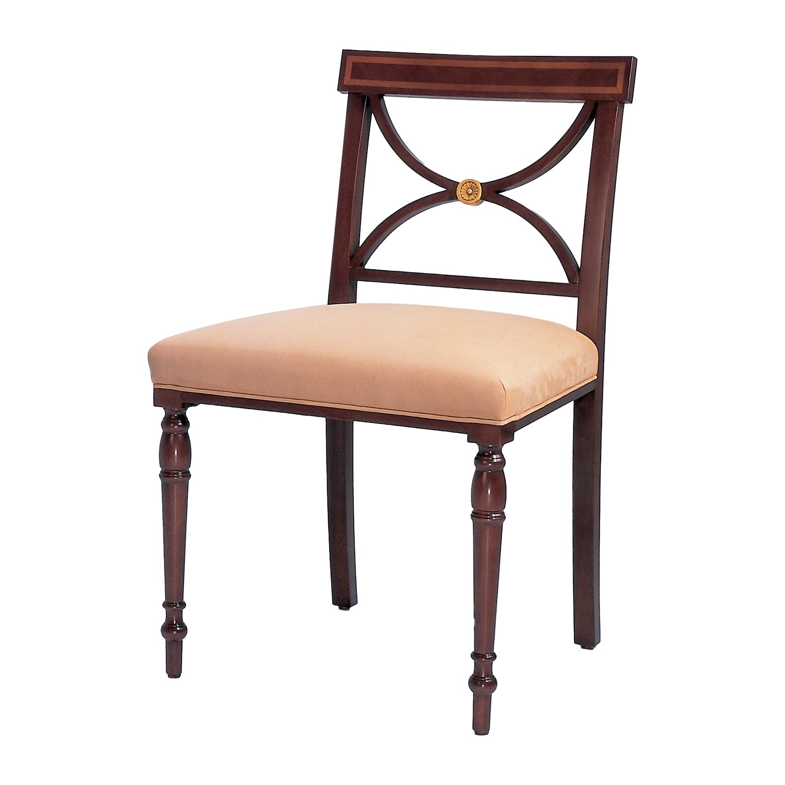Regency Style Armchair With Gold Leaf Accents