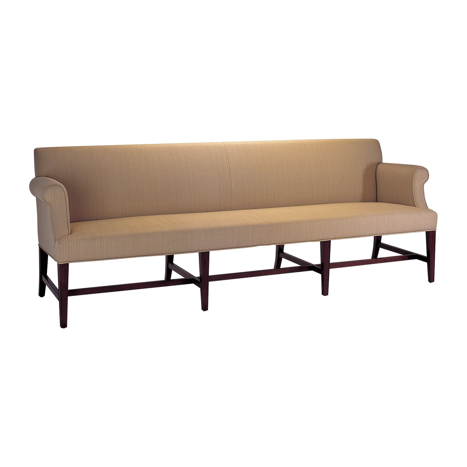 George II Style Sofa With Exposed Lower Wooden Frame