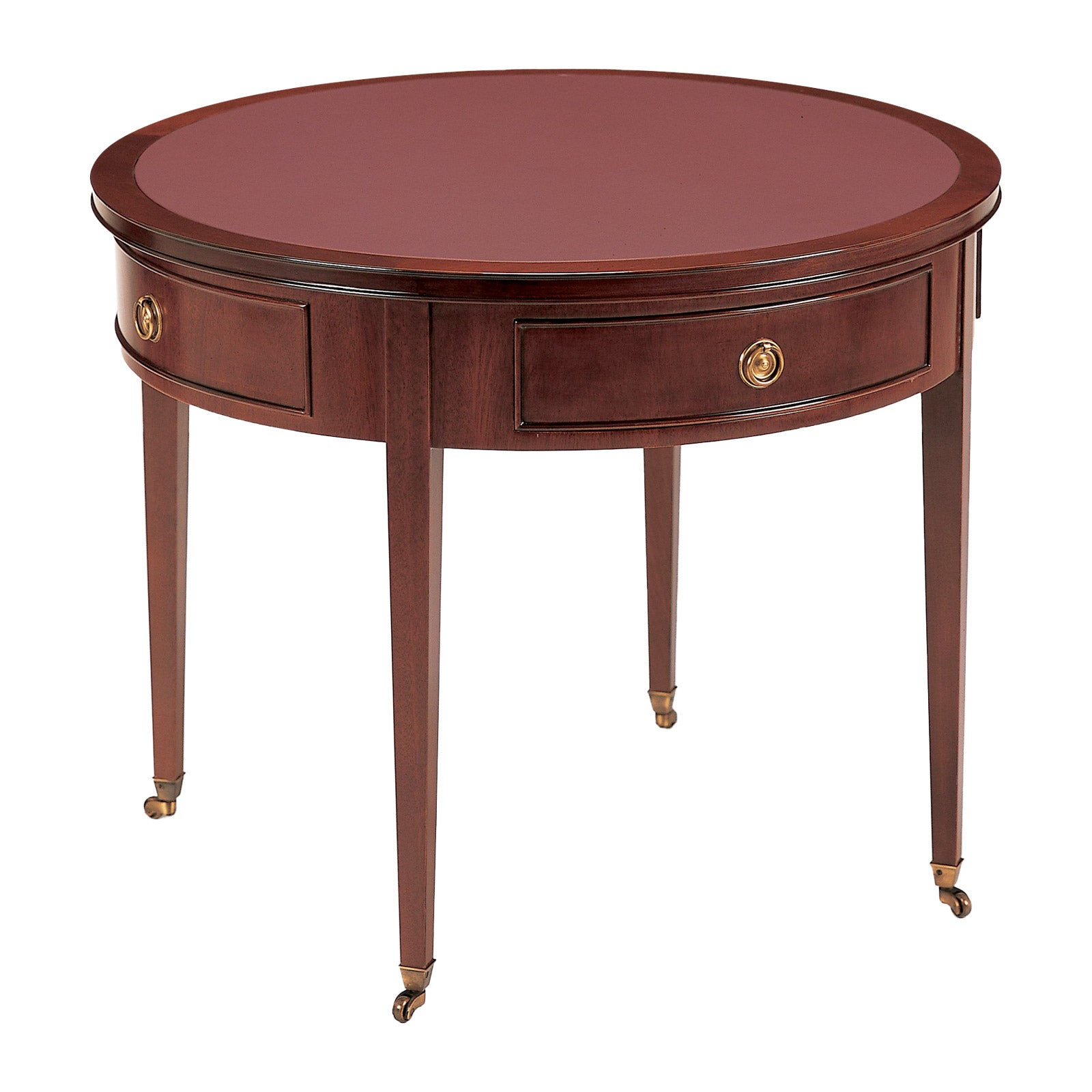 Drum Table With Drawers