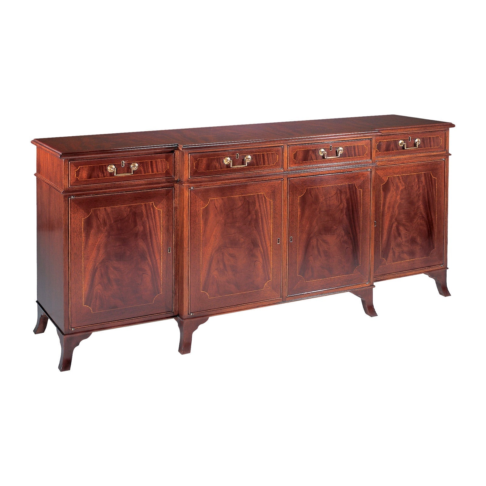 Break Fronted Buffet 4 Drawers & 4 Cupboards