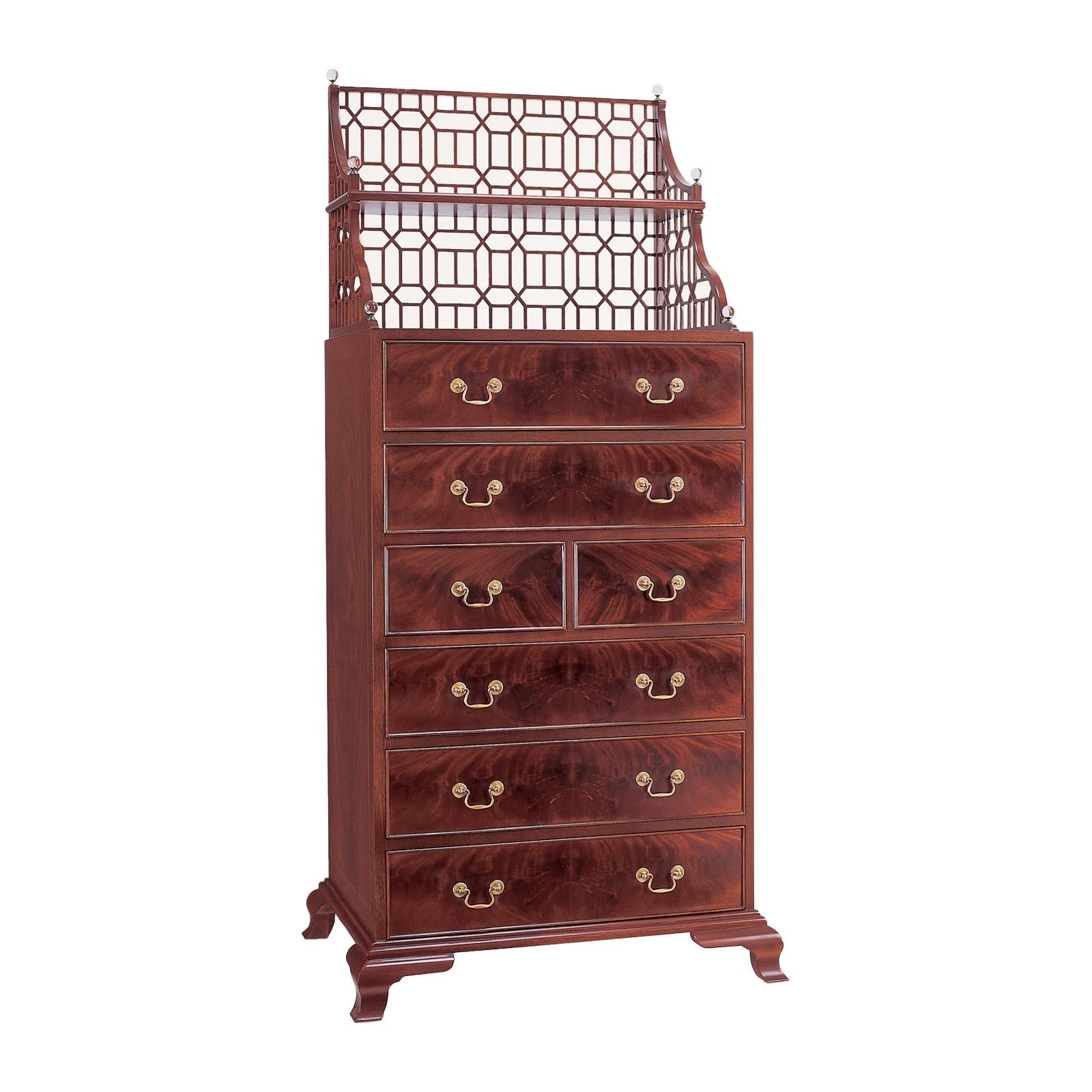 Tall Chest with 7 Drawers & a Fretwork Top Gallery