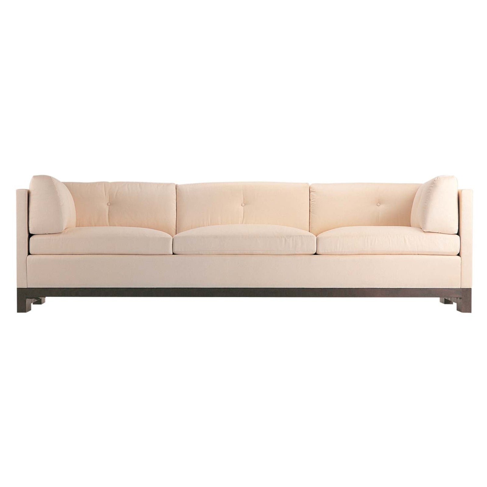 Beige sofa on a white background