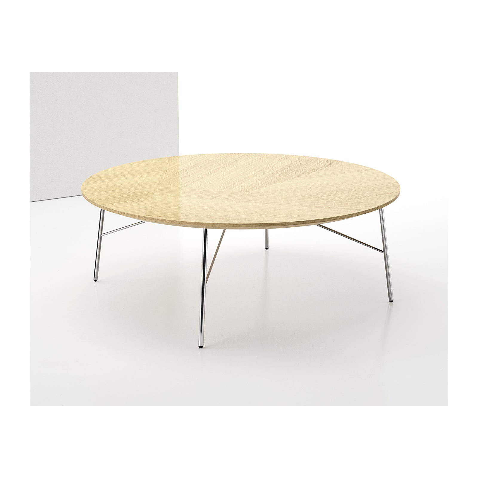 Bing Coffee Table Round Top Tubular Base
