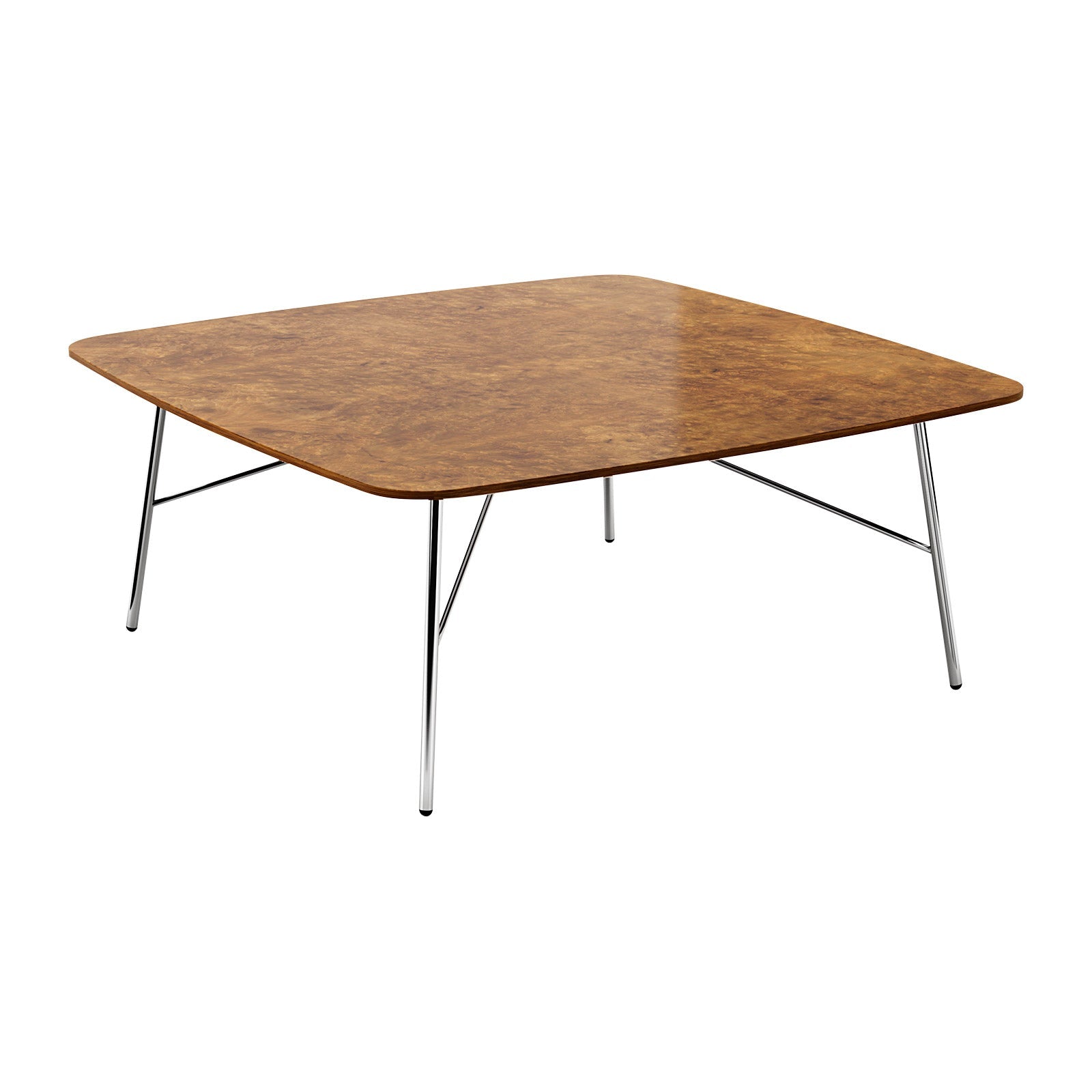 Bing Coffee Table Square Top Tubular Base