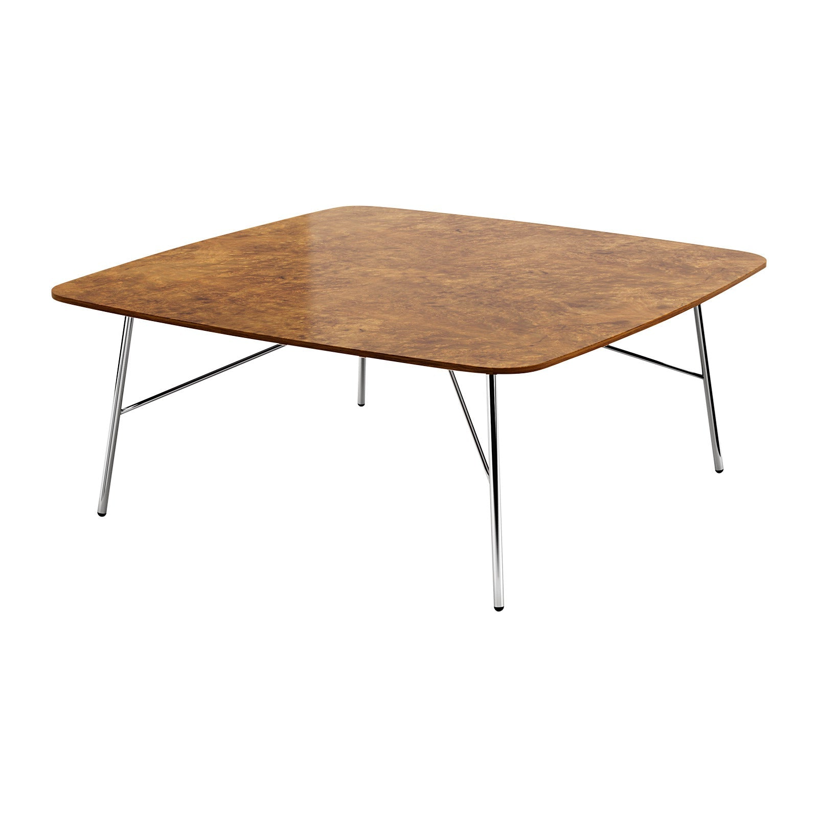 Bing Coffee Table Square Top Tubular Base