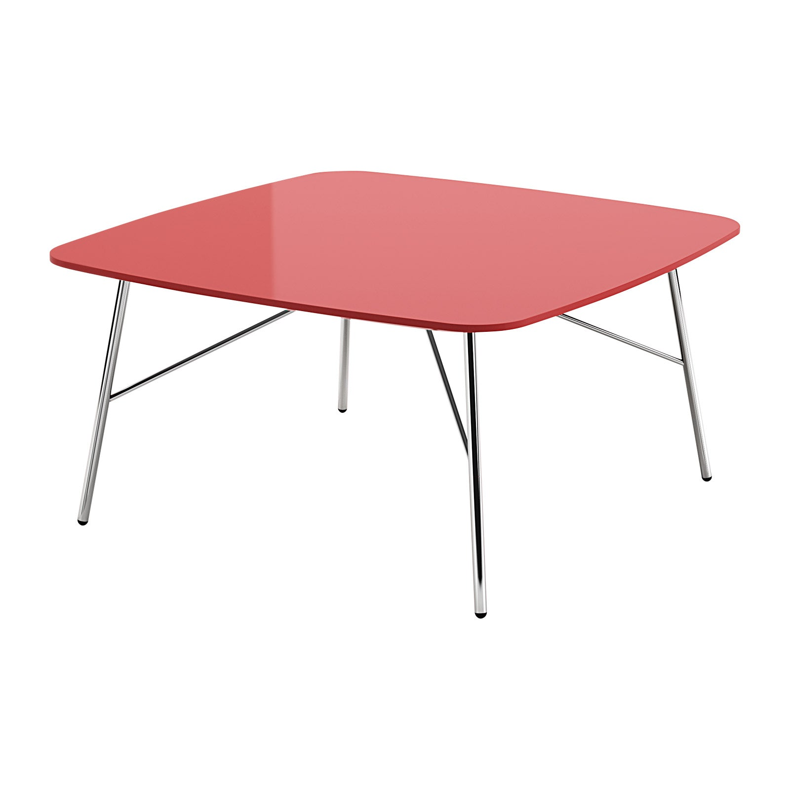 Bing Coffee Table Square Top Tubular Base