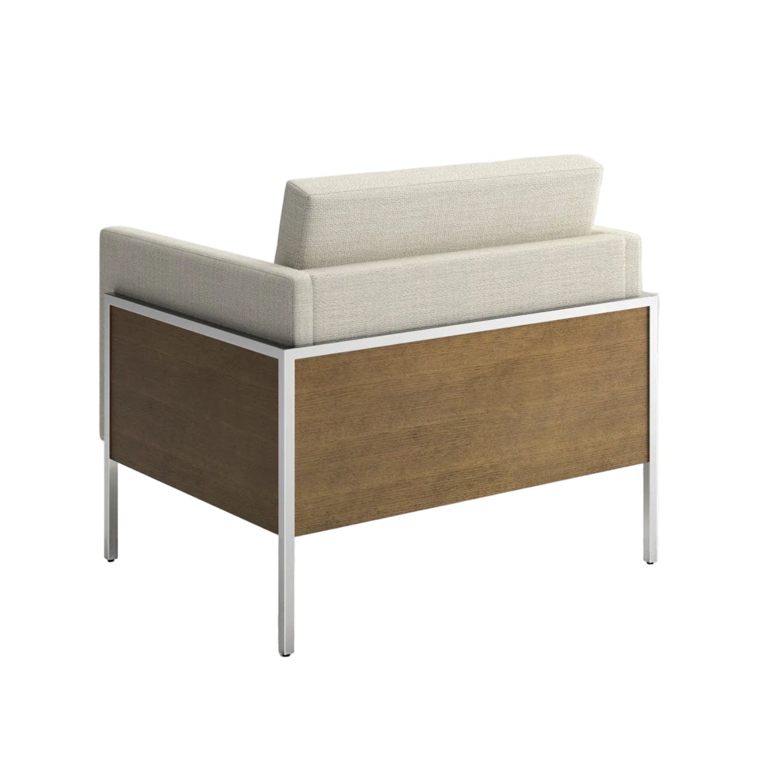 Ethos One Lounge Chair Upholstered Arms and Wood Panel
