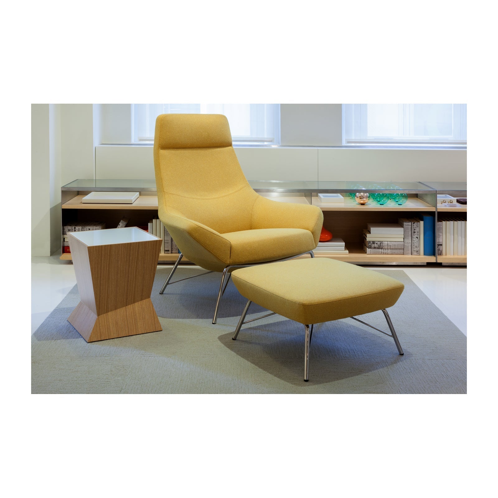 Bing High Back Luxe Lounge Tubular Base
