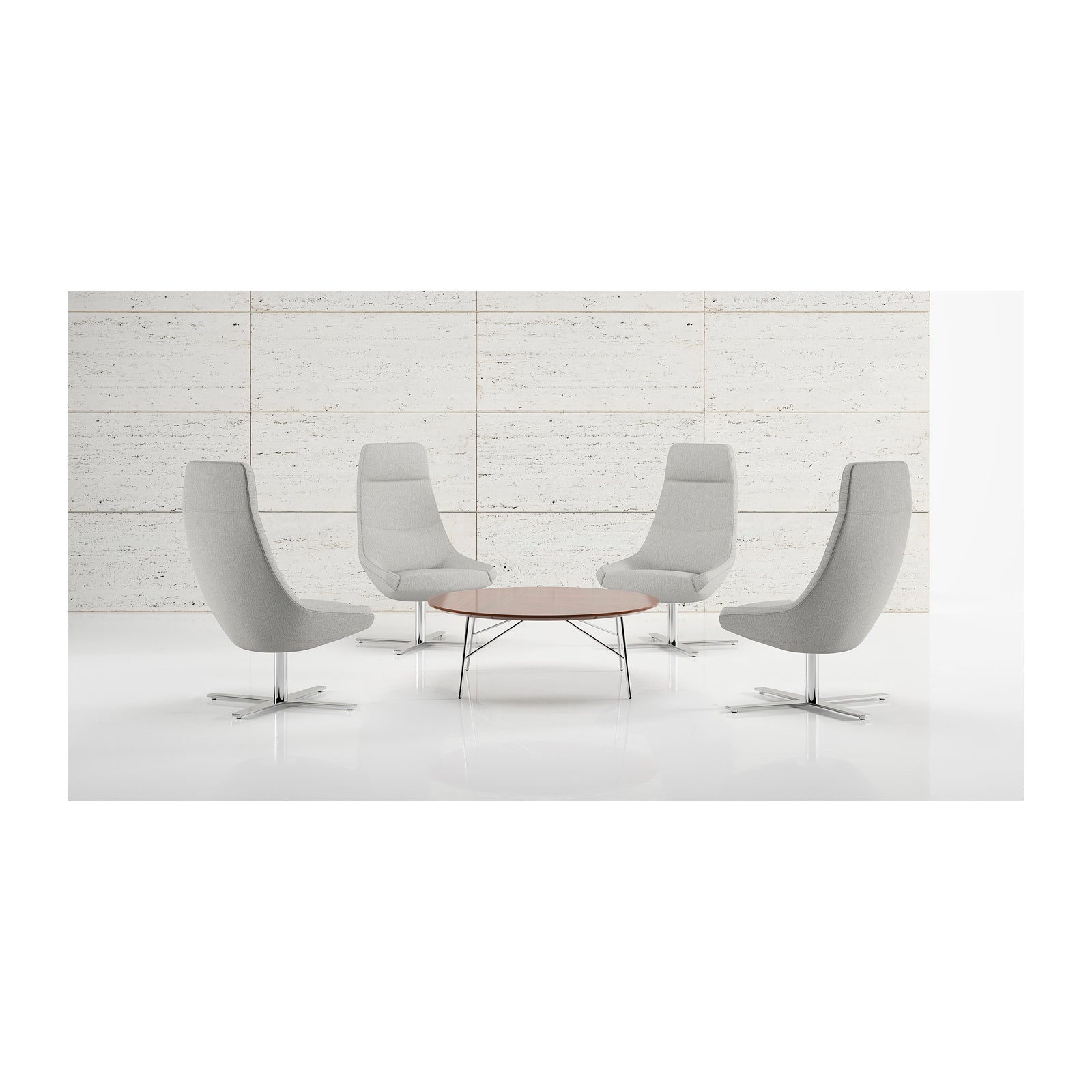 Bing High Back Work Lounge 4 Star Base