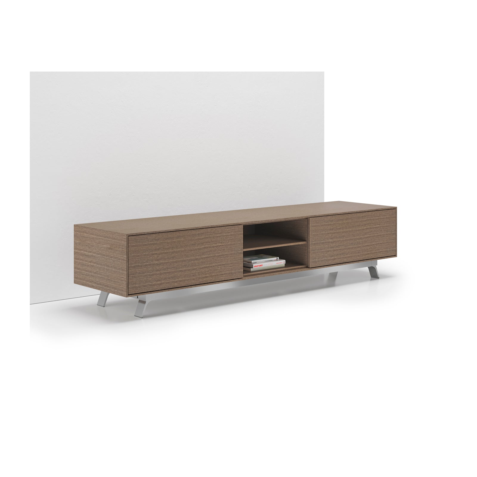 Gait Credenza with 2 File Drawers Center Open Shelf