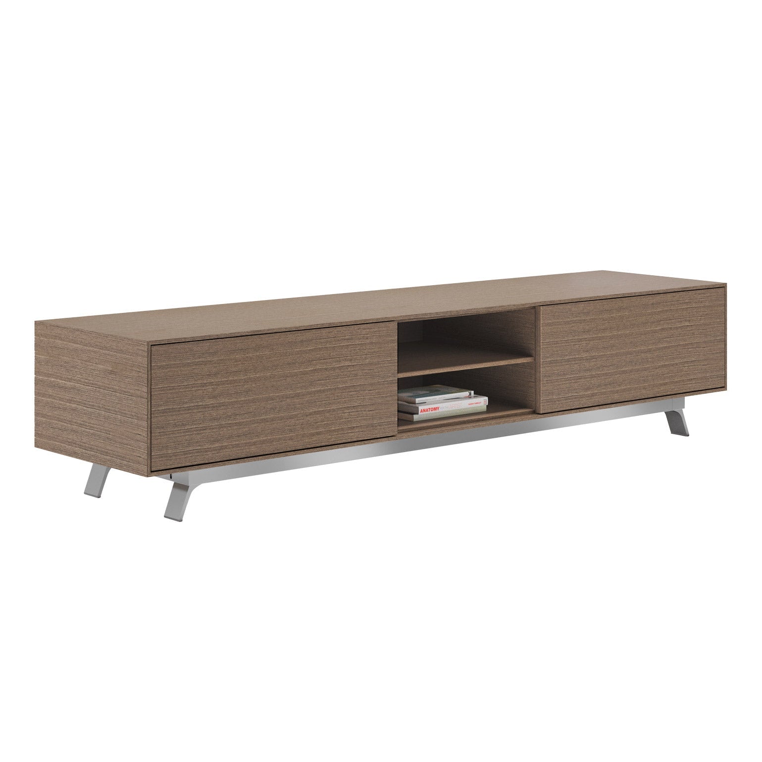 Gait Credenza with 2 File Drawers Center Open Shelf