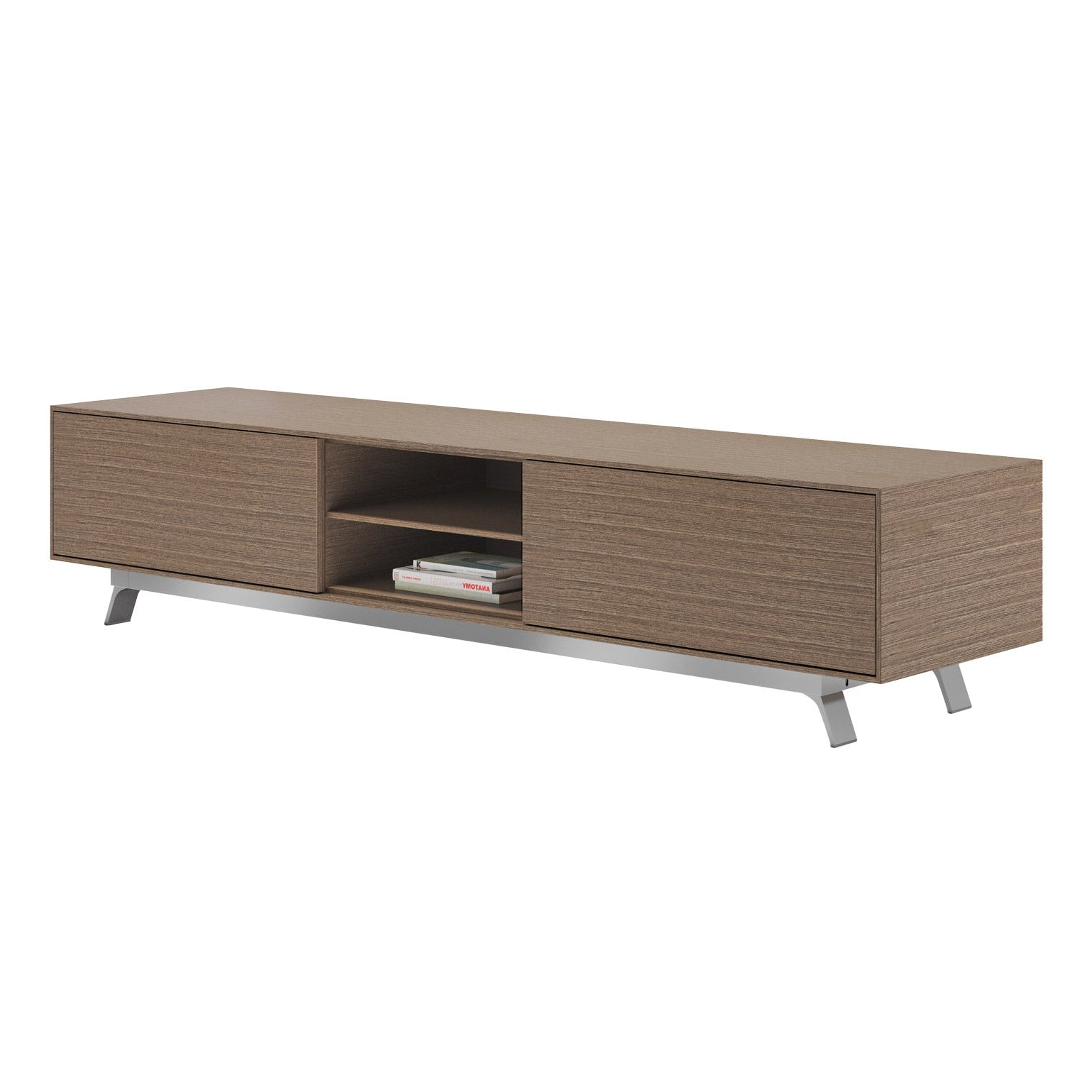 Gait Credenza with 2 File Drawers Center Open Shelf