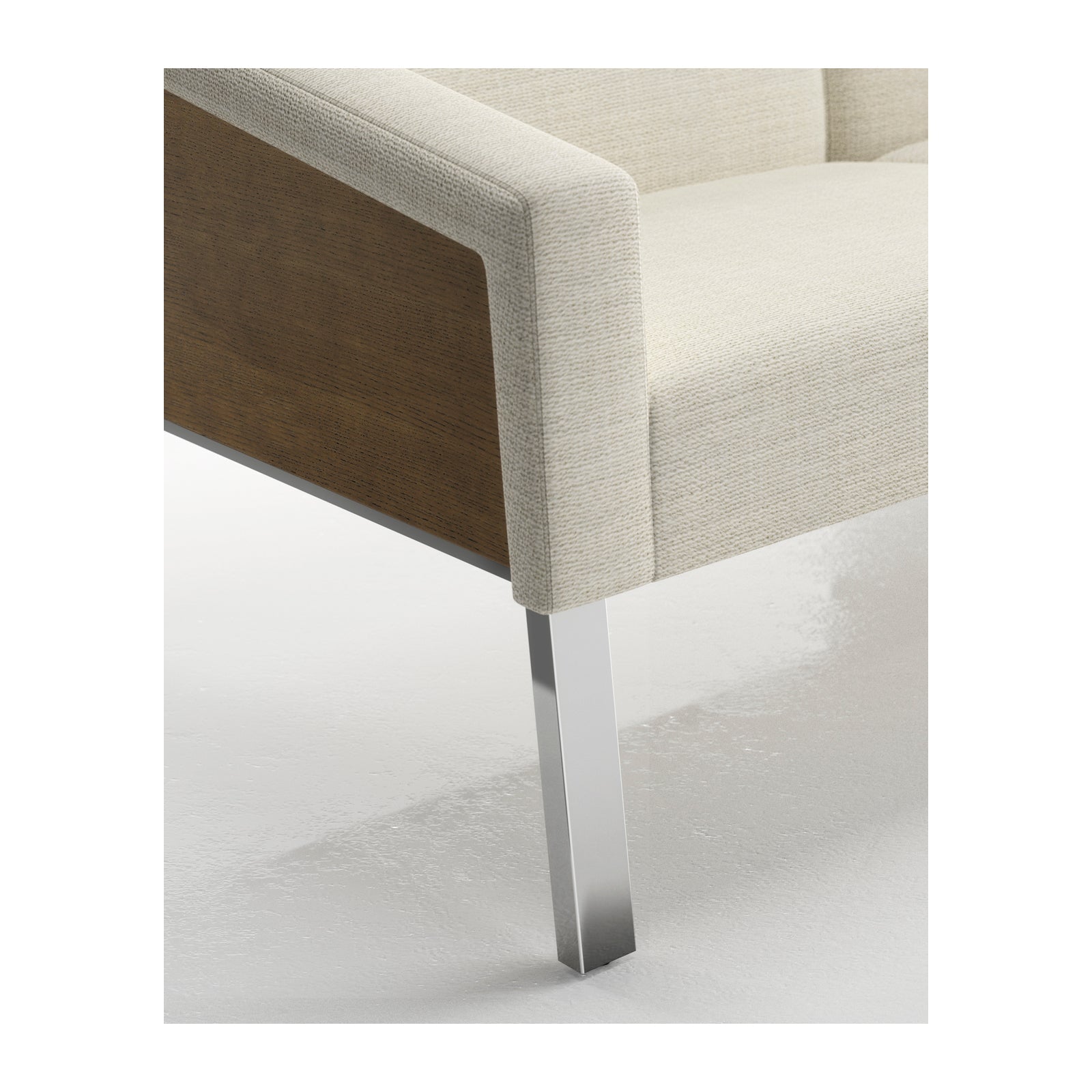 Arno Wood Back Three Seat Sofa
