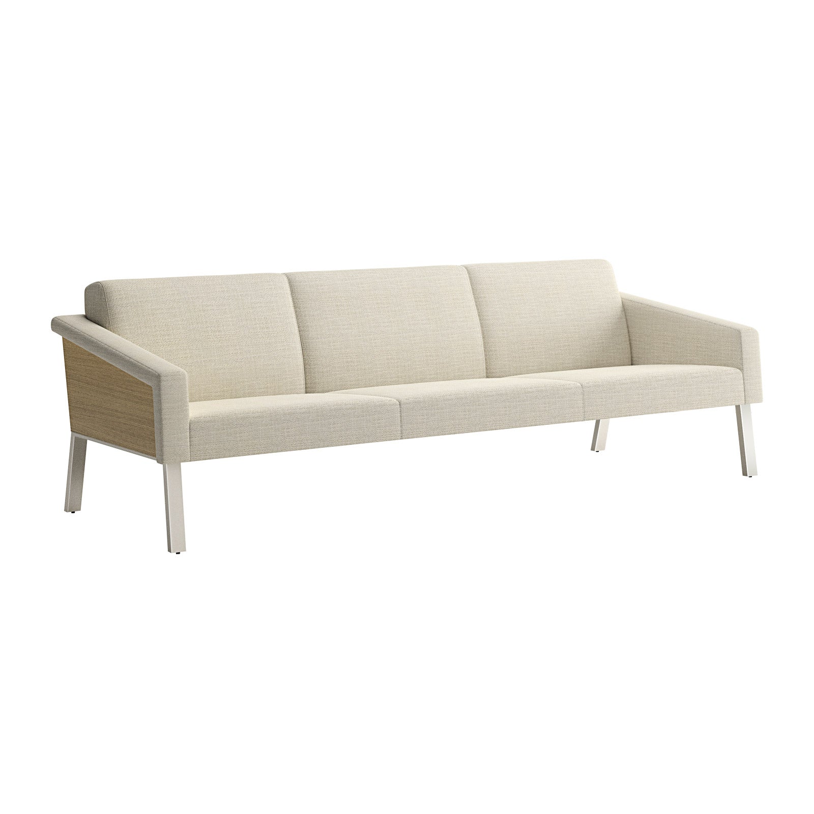 Arno Wood Back Three Seat Sofa