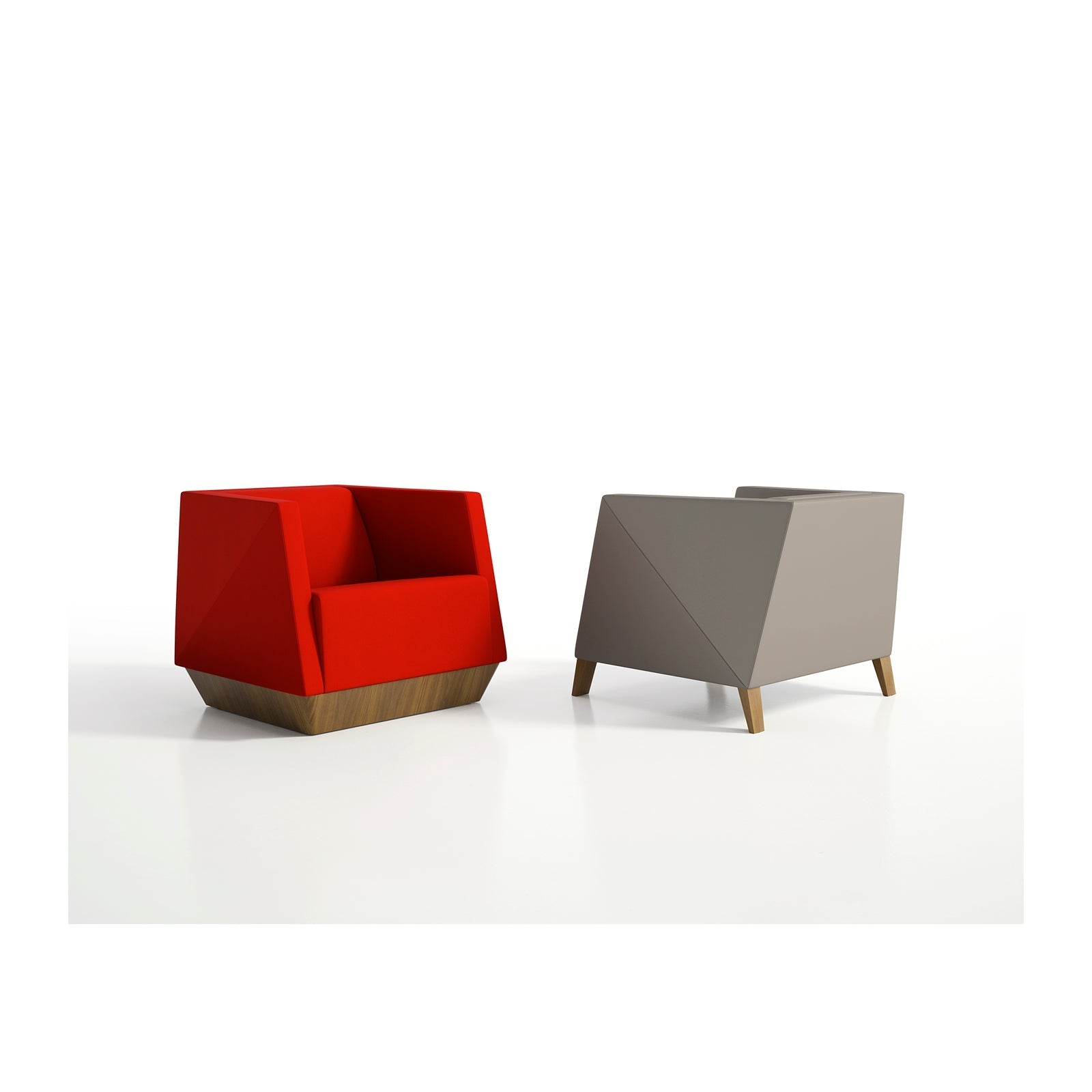 Caid Lounge Chair Wood Leg