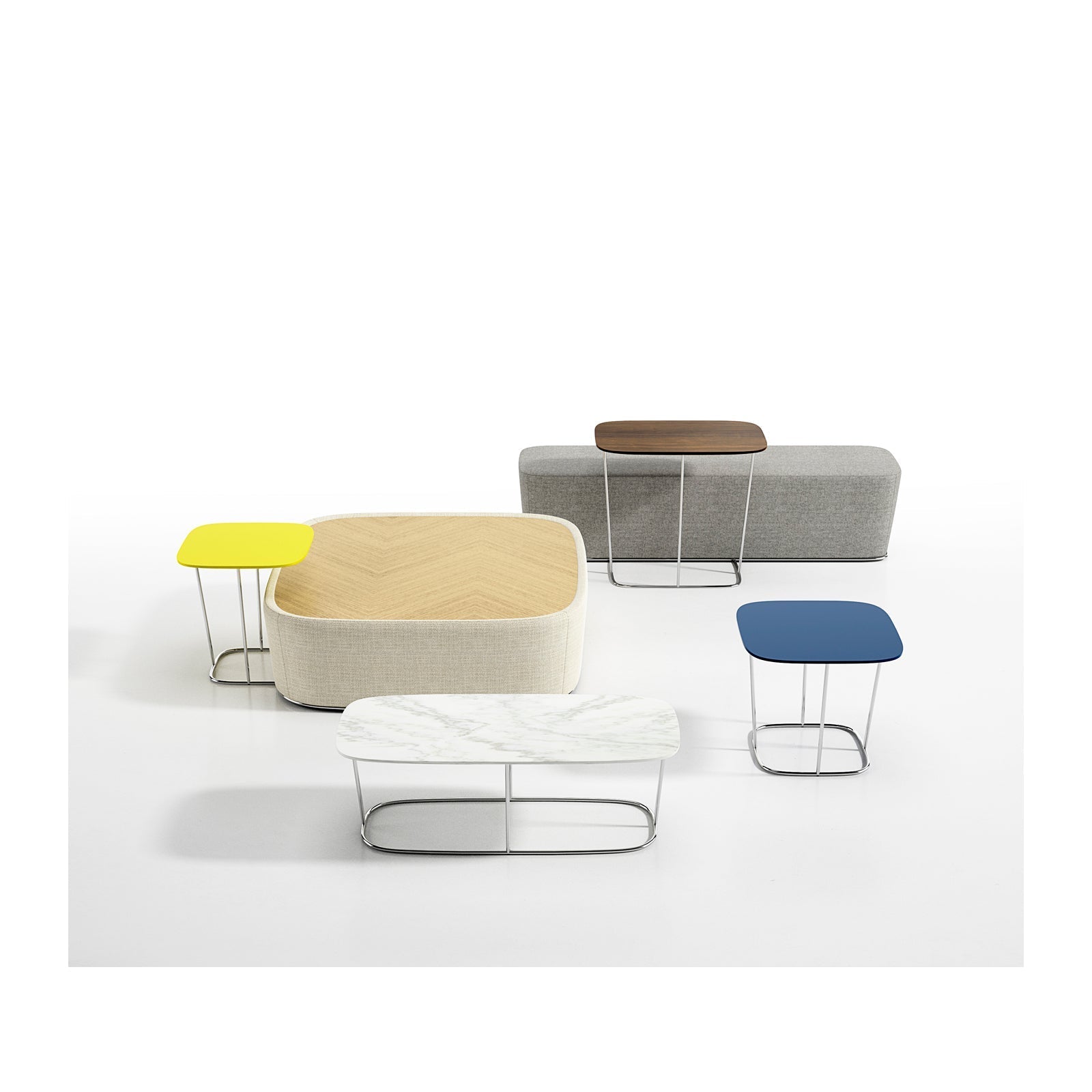 Ellsworth Ottoman With Inset Wood Top