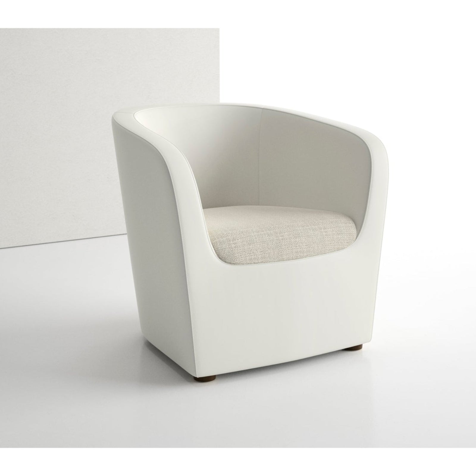 White armchair on a white background